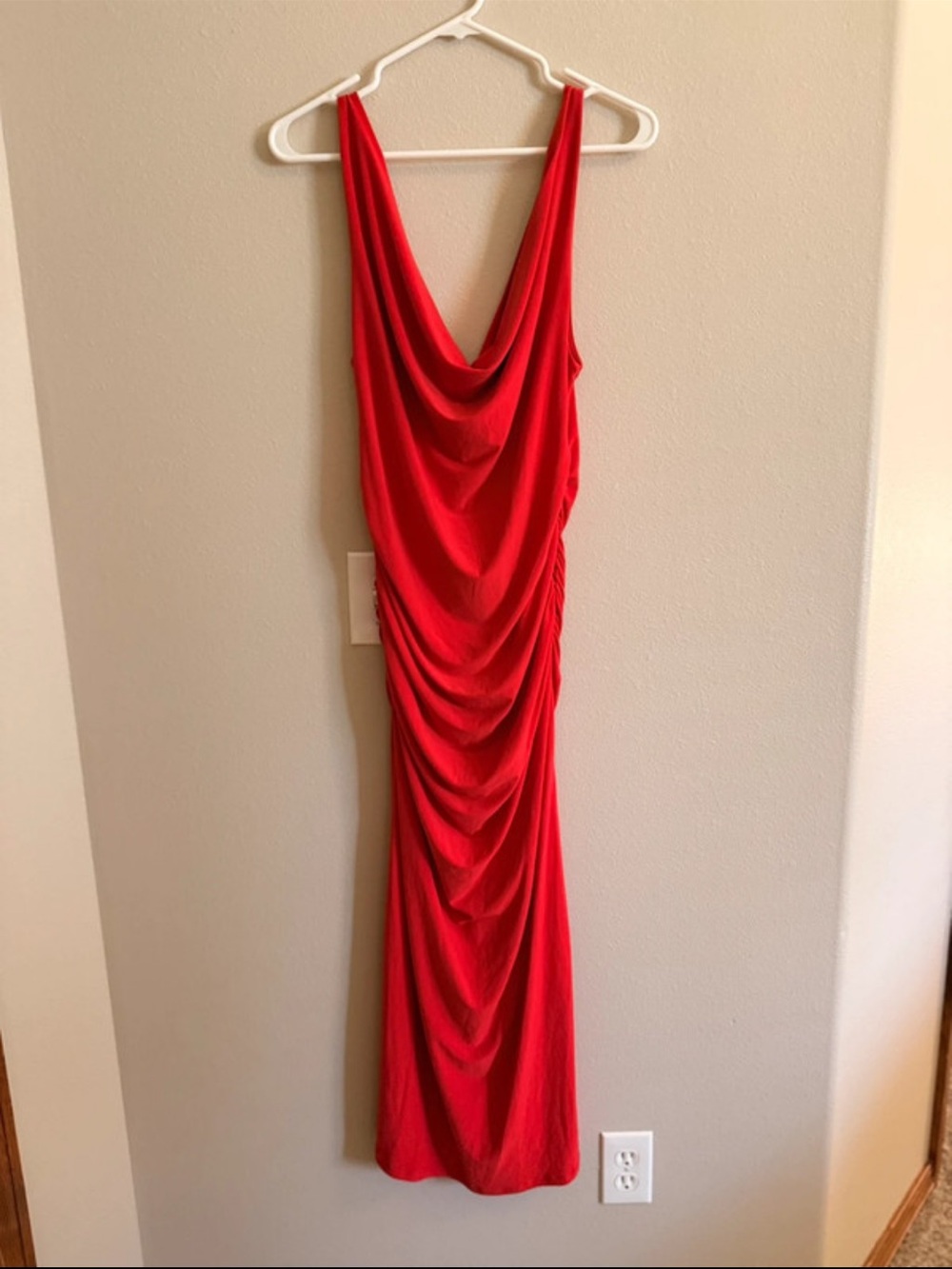 Zara Red Draped  Dress